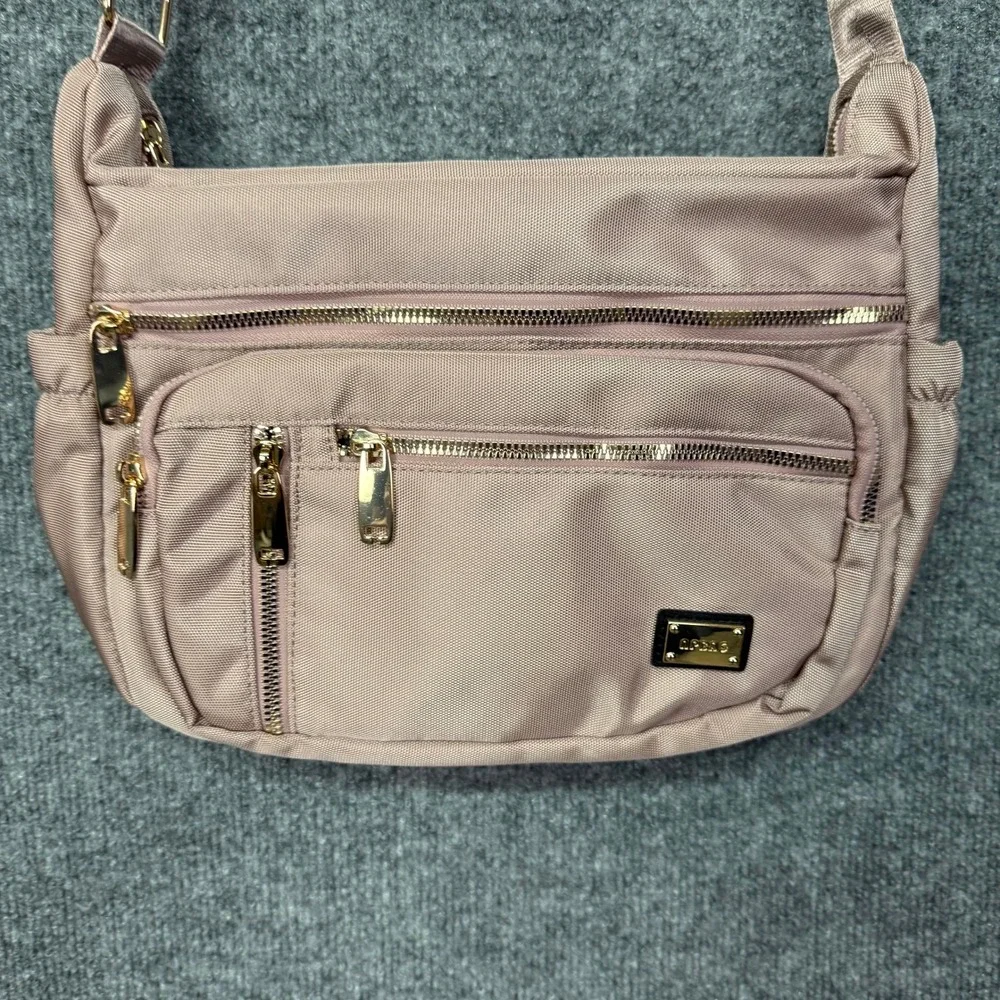 NPBAG Crossbody Bag Womens Medium Mauve Multi-Pocket Travel Shoulder NWOT